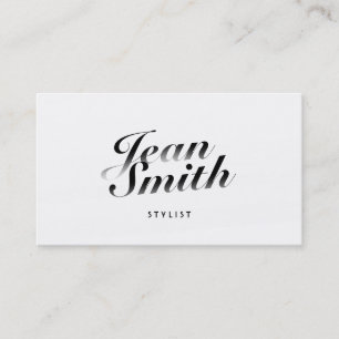 Carte de visite calligraphique chic de styliste