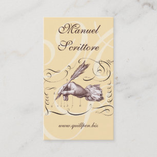 Carte de visite calligraphique pour l'auteur,