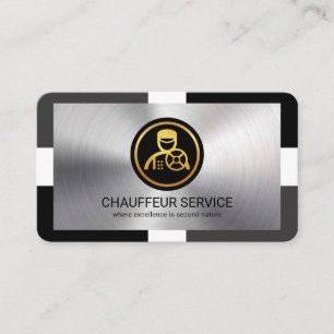 Carte De Visite Calque Argent Sur Conduite De Cadre Élégante