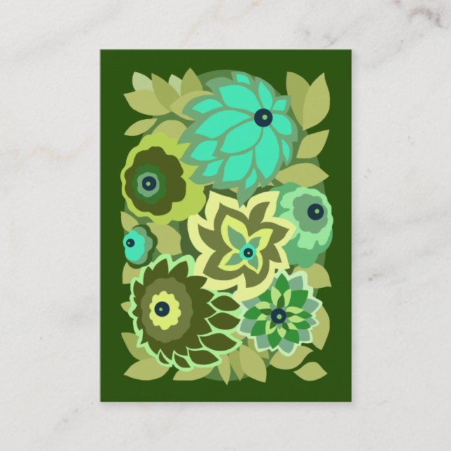 Carte De Visite CAMBRIA aux nuances du vert (Devant)