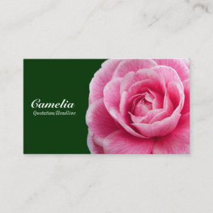 Carte De Visite Camélie rose II - Vert foncé 003300