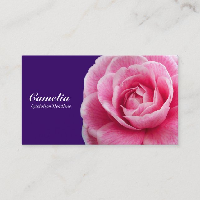 Carte De Visite Camélie rose II - Violet profond 330066 (Devant)