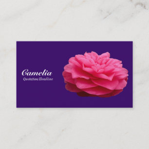 Carte De Visite Camélie rouge - Violet profond 330066