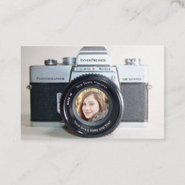 Carte De Visite Caméra classique avec photo, photographe