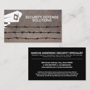 Carte De Visite Caméra de sécurité Câble bardé