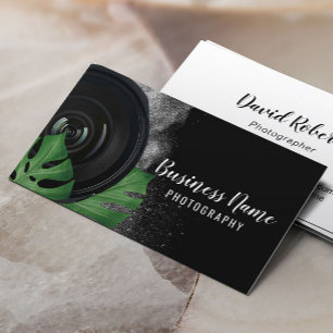 Carte De Visite Caméra de verdure Photographie noir et blanc