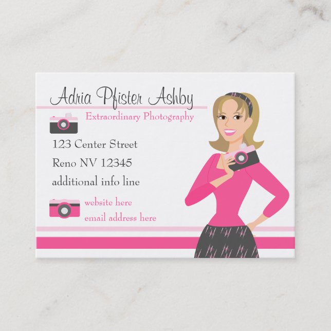 Carte De Visite Camera Girl (Devant)