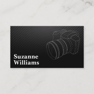Carte De Visite Caméra photographe   Motif noir de carbone