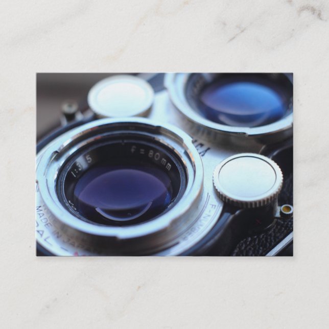 Carte De Visite Caméra TLR vintage (Devant)