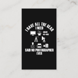 Carte De Visite Caméraman Photographe Matériel De Photographie B