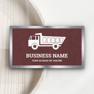 Carte De Visite Camion à benne basculante de transport de construc