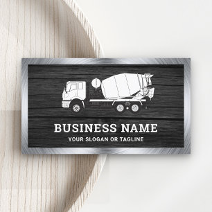 Carte De Visite Camion à béton en béton gris foncé
