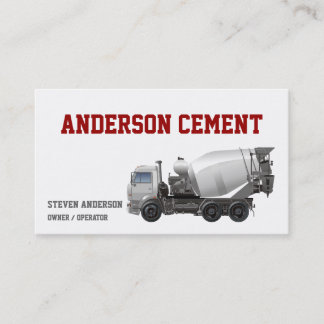 Carte De Visite Camion à ciment