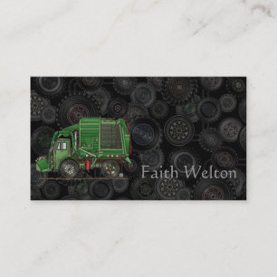 Carte De Visite Camion de déchets mignon de camion à ordures