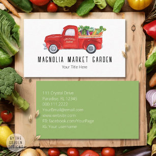 Carte De Visite Camion de ferme biologique légumes marché de produ