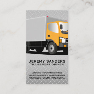 Carte De Visite Camion de livraison   Acier de plaque de diamant