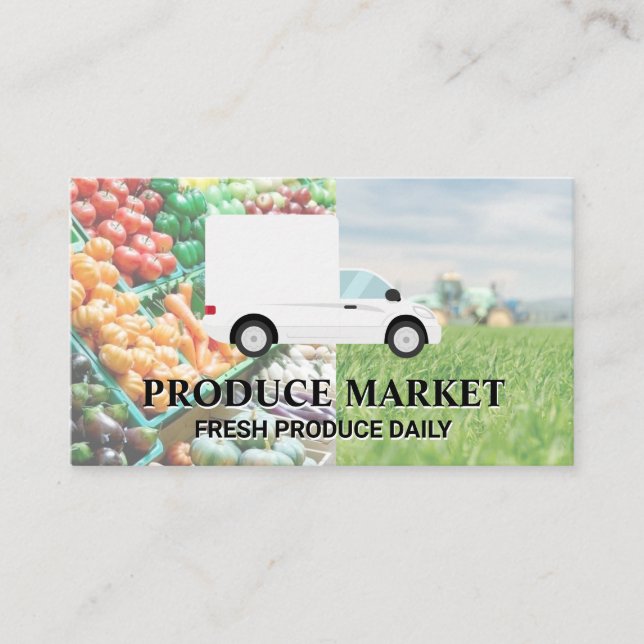 Carte De Visite Camion de livraison | Produit de magasin d'aliment (Devant)