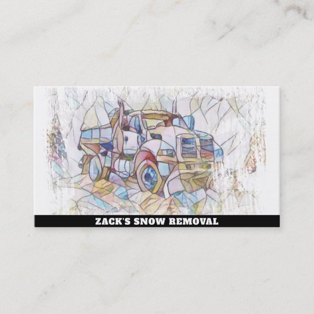 Carte De Visite *~* Camion de neige en verre tendu AP74 (Devant)