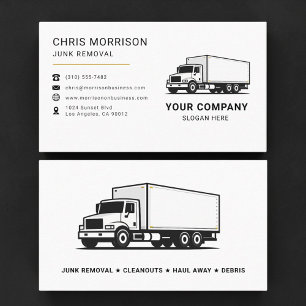 Carte De Visite Camion de services de retrait de déchets