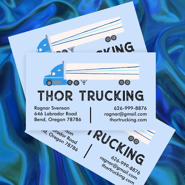 Carte De Visite Camion de transport logistique Camion de transport (Trucker Hauling Logistics Trucking Moving Truck Business Card
)
