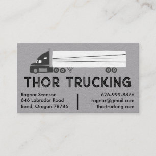 Carte De Visite Camion de transport logistique Camion de transport