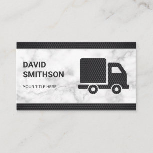 Carte De Visite Camion de transport Marbre blanc Logistique