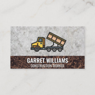 Carte De Visite Camion de vidange   Construction