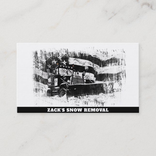 Carte De Visite *~* Camion d'enlèvement de neige AP74 Grunge (Devant)