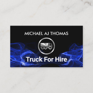Carte De Visite Camion en argent Blue Electric Lightning