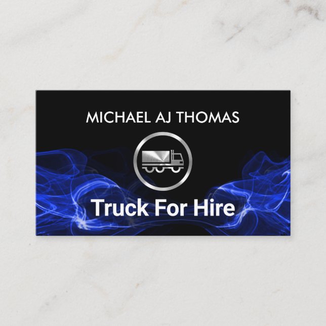 Carte De Visite Camion en argent Blue Electric Lightning (Devant)