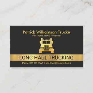 Carte De Visite Camion long Trucking Gold Faux