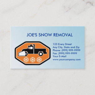 Carte De Visite Camion pick-up de chasse-neige