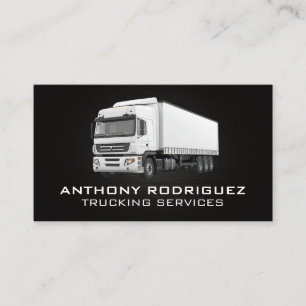 Carte De Visite Camion semi-blanc   Services de transport routier