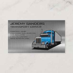 Carte De Visite Camion semi-bleu   Industrie du camionnage