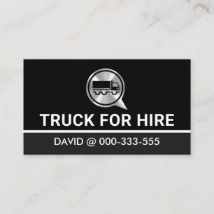 Carte De Visite Camion Silver Trucker boîte vocale