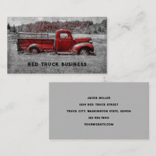 Carte De Visite Camion vintage Retro Russe Red Grey Farm