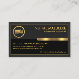 Carte De Visite Camionnage à cadre d'or spécial