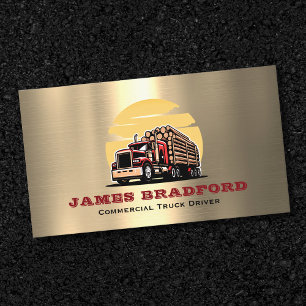 Carte De Visite Camionnette Transport du bois de métal Trucker Com