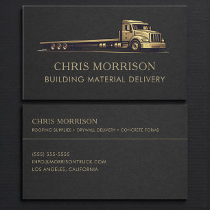 Carte De Visite Camionneur professionnel de matériaux de construct