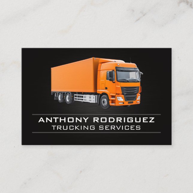 Carte De Visite Camions orange | Services de transport routier (Devant)