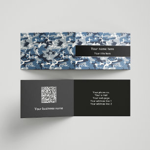 Carte De Visite Camo bleu, Camo d'hiver, Camouflage neige, Militai