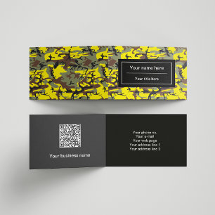Carte De Visite Camo jaune et marron, Camouflage, Militaire, Armée