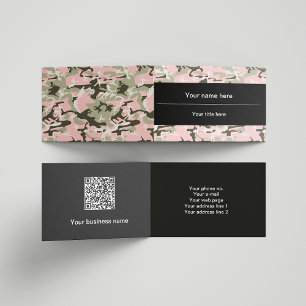 Carte De Visite Camo rose et vert, Camouflage, Militaire, Armée
