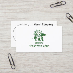 Carte De Visite Camo Vert Stegosaurus Dinosaure Actionné