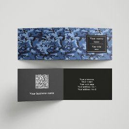 Carte De Visite Camouflage bleu marine, Motif militaire, Armée