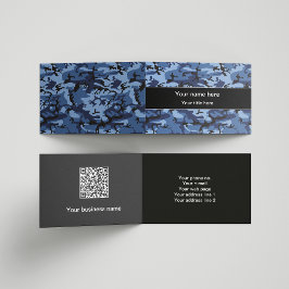 Carte De Visite Camouflage bleu marine, Motif militaire, Armée