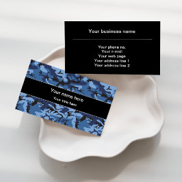 Carte De Visite Camouflage bleu marine, Motif militaire, Armée