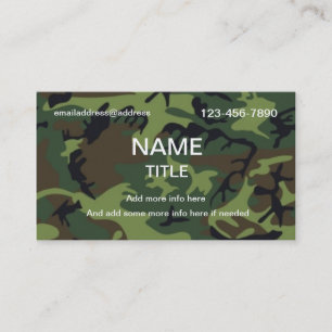 Carte De Visite Camouflage de jungle