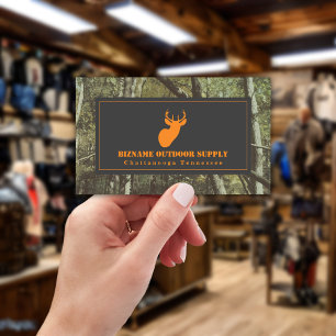 Carte De Visite Camouflage + Orange Deer Vente au détail en plein 