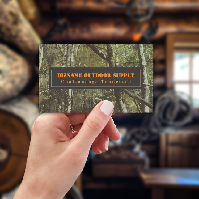 Carte De Visite Camouflage + Orange Outdoor Retail (Créateur téléchargé)